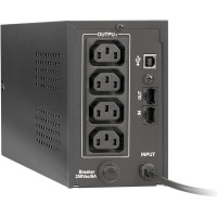 Источник бесперебойного питания ExeGate Power Back BNB-650.LED.AVR.C13.RJ.USB <650VA/360W, LED, AVR,4хC13, RJ45/11, USB, Black> 285542