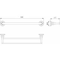 Полотенцедержатель RUSH Corsica 60 см CO42532