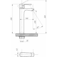 Смеситель для раковины Профсан ПСМ высокий, тип См-УмОЦБА PSM-100-6