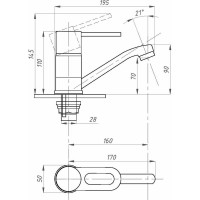 Смеситель для кухни Профсан ПСМ тип См-УмОЦБА, См-МОЦБА PSM-215-008
