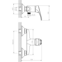 Одноручный смеситель для душа Decoroom DR21056