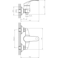 Одноручный смеситель для душа Decoroom DR71055