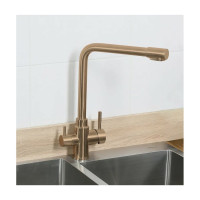Смеситель для кухни MELANA нерж.сталь, с переключателем на фильтр, однорычажный, бронза F9505HC