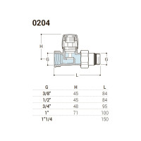Запорный клапан SR Rubinetterie Италия прямой, 1/2" 0204-1500N000