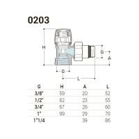 Запорный клапан SR Rubinetterie ITALIA угловой, 1/2" 0203-1500N000