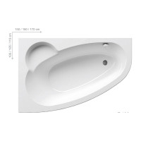 Передняя панель для ванны Ravak ASYMMETRIC 160 R, с креплением CZ47100000