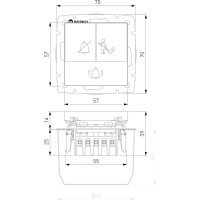 Кнопка звонка с индикацией для отелей WERKEL W1114601 a054308