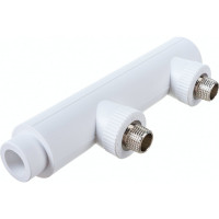 Коллектор Blue Ocean полипропилен НР 2 отвода - 32х1/2х2 осевое 100 мм PPRF/FCEUMET-02(W)-32х1/2"х2