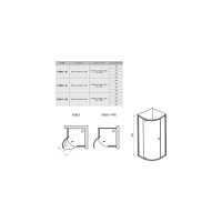 Душевой уголок четверть круга, с распашной дверью Ravak Pivot PSKK3 90x90 см, черный профиль, прозрачное стекло 37677300Z1