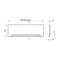 Передняя панель Ravak A U 180 см белая CZ001Y0A00 00000025087