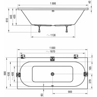 Ванна Ravak CITY 180х80 белая C920000000 00000054952
