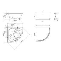 Ванна акриловая GENTIANA 150 x150 Ravak CG01000000 00000018251