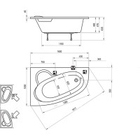 Ванна акриловая Ravak ASYMMETRIC 160x105 Правая C471000000 00000018228