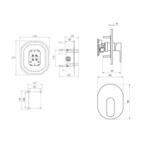 Смеситель скрытого монтажа Ravak Chrome CR 066.00 без переключателя X070057 00000031704