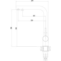 Высокий смеситель с краном под питьевую воду GRANULA GR-2305 шварц