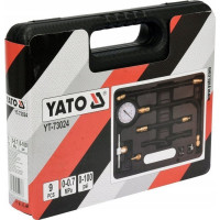 Прибор для измерения давления топлива, 9 предметов YATO YT-73024