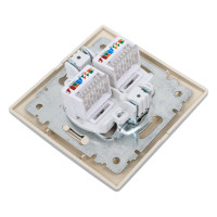Информационная розетка Intro 2xRJ45, СУ, Plano, алюминий 10/200/2000 Б0043243