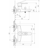 Смеситель для ванны с душем Профсан ПСМ тип См-ВОРНШлА PSM-815-008