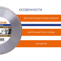 Диск алмазный со сплошной кромкой по керамической плитке (230х22.2 мм) Flexione 50000275
