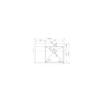 Мойка MELANA ProfLine 3.0/200, золото, врезная, прямоугольная, правая D7851HG-R золото