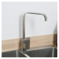 Смеситель для кухни MELANA нержавеющая сталь, однорычажный, сатин, высокий излив 8113