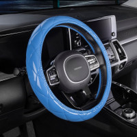 Оплетка SKYWAY Luxury-5 M, синяя с синей прострочкой, полиэстер S01105005