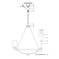 Подвесной светильник Maytoni Pantheon H021PL-06CH