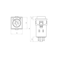 Реле времени Emas 1,2-12 сек 220В AC-DC RZ1A2C12S-5