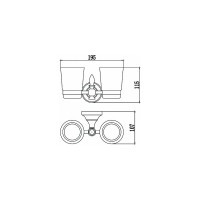 Держатель для двух стаканов Savol S-06868A 23552