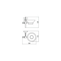 Керамическая мыльница с настенным держателем Savol S-006459 23525