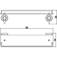 Прямая полка Savol стеклянная 60 см S-06891A 23565