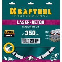 Диск алмазный отрезной по бетону и камню KRAFTOOL LASER-BETON (350х25.4 мм) 36686-350