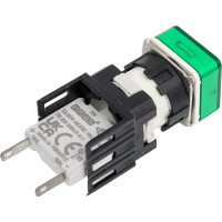 Сигнальная арматура Emas 16 мм, квадратная 12-24 AC/DC зелёная D090KXY