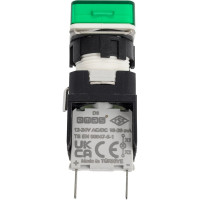 Сигнальная арматура Emas 16 мм, квадратная 12-24 AC/DC зелёная D090KXY