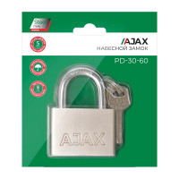 Навесной замок AJAX PD-30-60, фин. 3 кл., блистер 42579