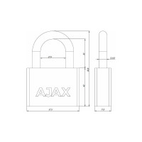 Навесной замок AJAX PD-30-60, фин. 3 кл., блистер 42579