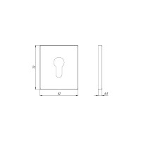 Декоративная накладка ARMADILLO на ЦМ ET Protector/USS CP, хром 42451