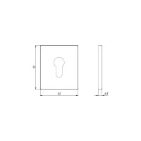 Декоративная накладка ARMADILLO на ЦМ ET Protector/USS SN, матовый никель 42447