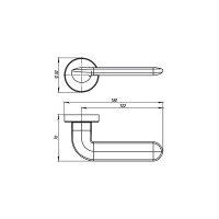 Раздельная ручка ARMADILLO EXCALIBUR URB4 MWSC-33 итальянский тисненый 42375
