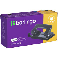 Дырокол BERLINGO Universal 10 листов, металлический, серый DDm_10012
