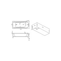 Ванна BAS Бриз 1500х750 каркас, комплект д/с В 00006
