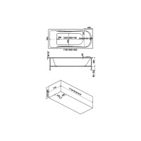 Ванна BAS Верона 1500х700 каркас, комплект д/с В 00009