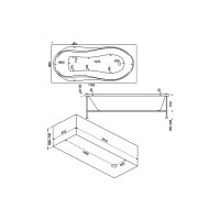 Ванна BAS Ямайка 1800х800 каркас, комплект д/с В 00044