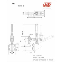 Зажим с вертикальной рукоятью HS CLAMP HS-101-B