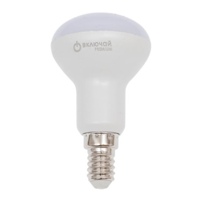 Светодиодная лампа Включай 6W E14 R50 4000K 220V пластик+алюминий LED PREMIUM R50-6W-E14-W 1007823
