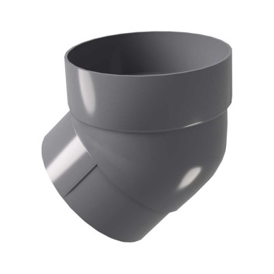 Колено трубы GrandLine 45 градусов, ПВХ, графит RAL 7024 254866