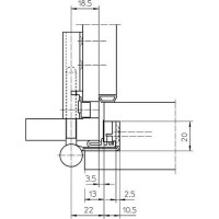Петля SIMONSWERK Variant V0037 WF FD часть полотна никелированная 67622