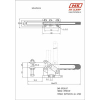 Зажим с горизонтальной рукоятью HS CLAMP HS-204-G