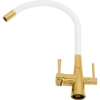 Смеситель для кухни Lemark Comfort с подключением к фильтру с питьевой водой LM3075G-White