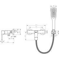 Смеситель для душа Lemark Ursus LM7203BL
